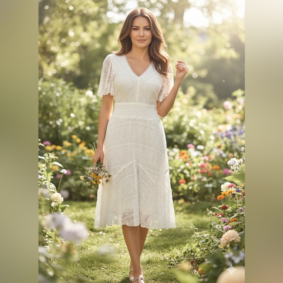 beautiful white dress Rabbit Rabbit Rabbit, size 16 - Picture 2 of 4